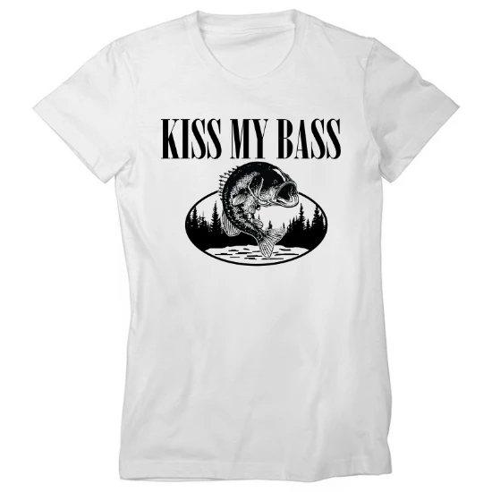 Kiss My Bass Fishing Classic Womens T-Shirt