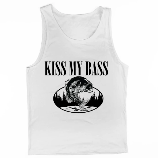 Kiss My Bass Fishing Classic Mens Tank Top