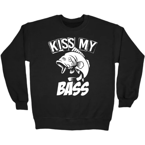Kiss My Bass Cartoon Crewneck Sweatshirt