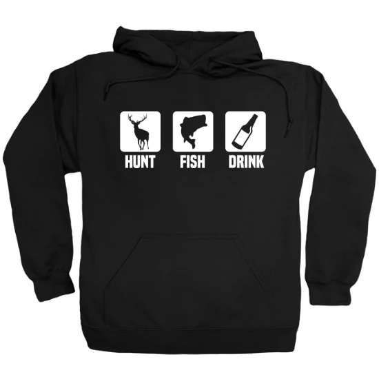 Hunt Fish Drink Icons Hoodie
