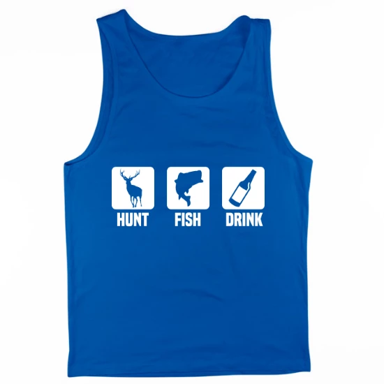 Hunt Fish Drink Icons Mens Tank Top