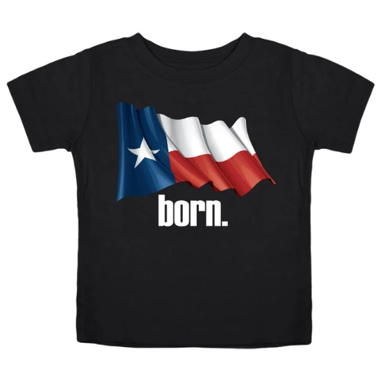 Born in Texas Flag Kids T-Shirt 01