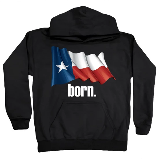 Born in Texas Flag Kids Hoodie 01