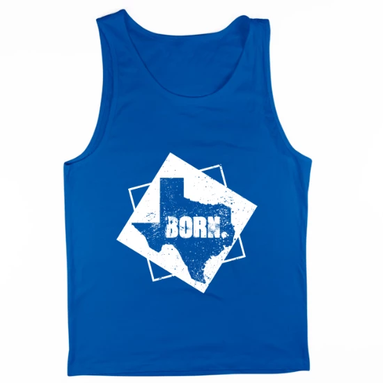 Born In Texas Mens Tank Top