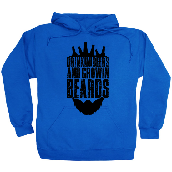 Drinkin Beers and Growin Beards Head Hoodie