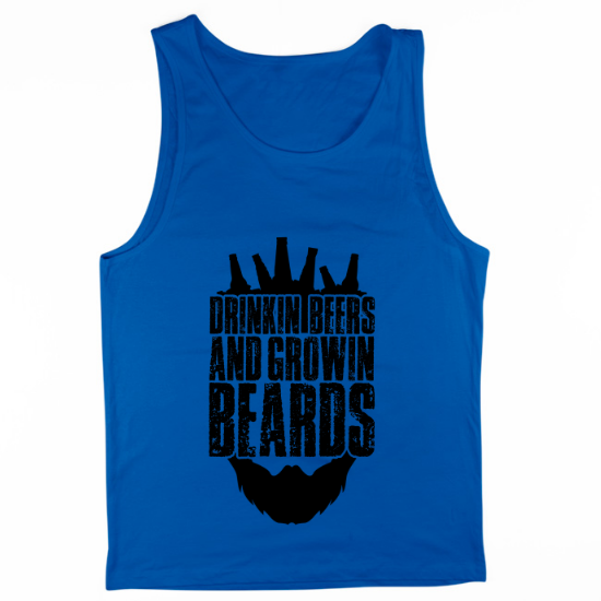 Drinkin Beers and Growin Beards Head Mens Tank Top 01