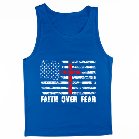 Faith Over Fear Mens Tank Top