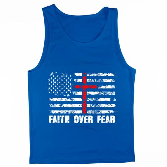 Faith Over Fear Mens Tank Top