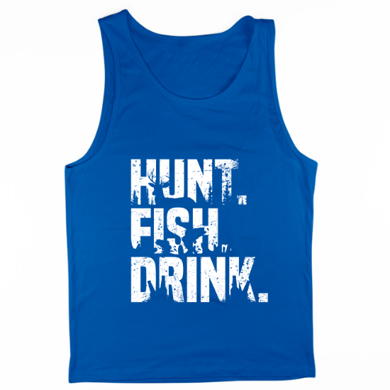 Hunt Fish Drink Silhouettes Mens Tank Top 01