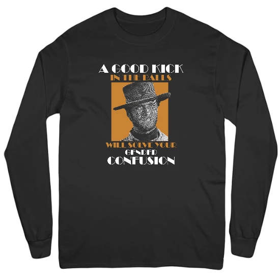 Good Kick To The Balls Mens Long Sleeve T-Shirt 01
