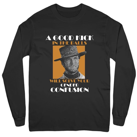 Good Kick To The Balls Mens Long Sleeve T-Shirt 02