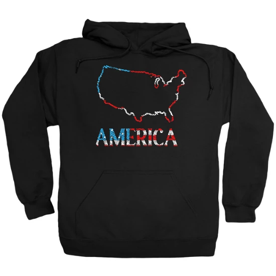 America Map Hoodie