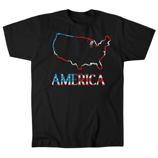 America Map Mens T-Shirt