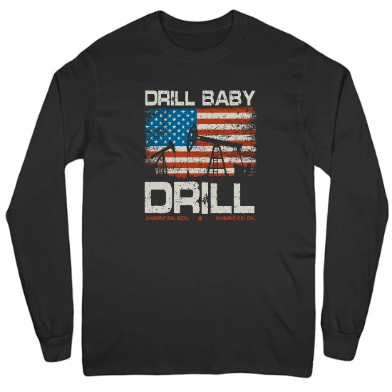 American Soil, American Oil Mens Long Sleeve T-Shirt