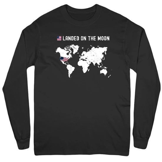 Landed on the moon Mens Long Sleeve T-Shirt