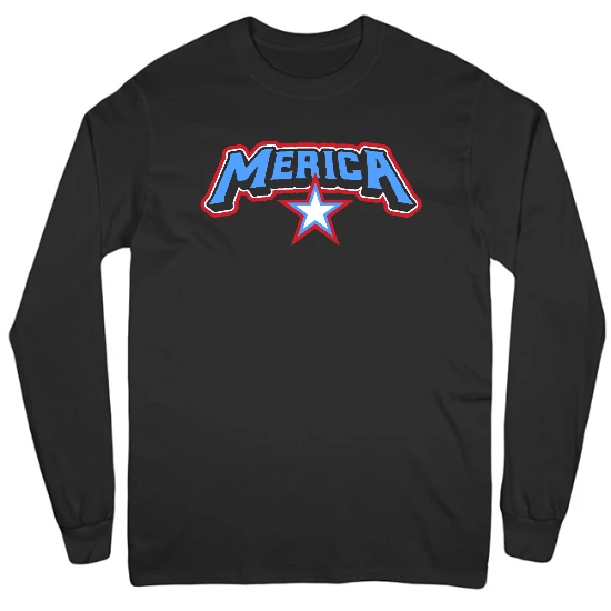 Merica Mens Long Sleeve T-Shirt