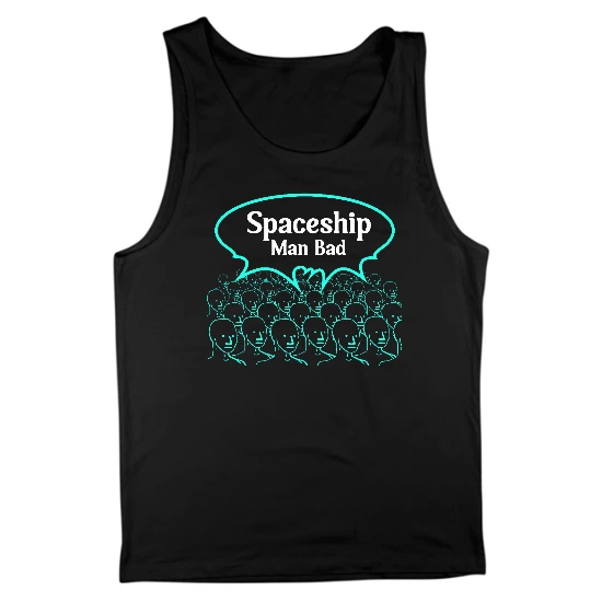 Spaceship Man Bad Mens Tank Top