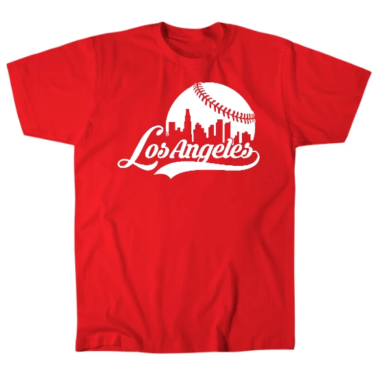 LAC Baseball Skyline Mens T-Shirt