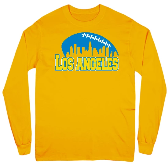 LAC Football Skyline Mens Long Sleeve T-Shirt