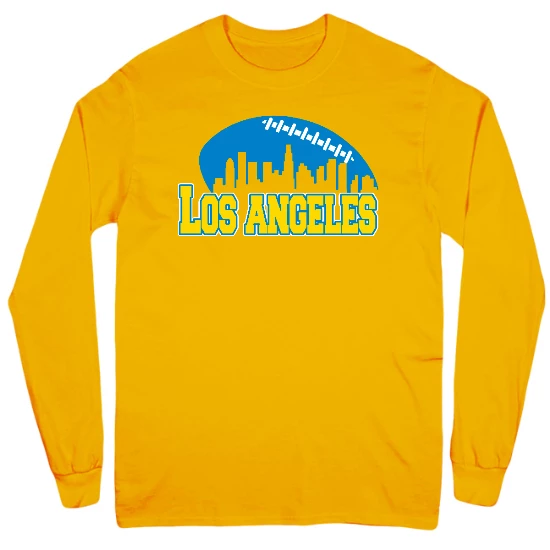 LAC Football Skyline Mens Long Sleeve T-Shirt 01