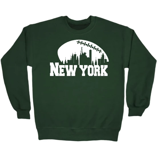 New York Jets Football Skyline Crewneck Sweatshirt