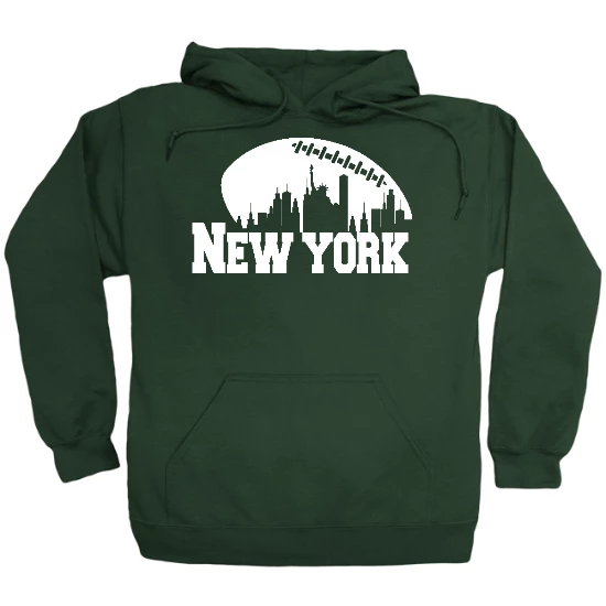 New York Jets Football Skyline Hoodie
