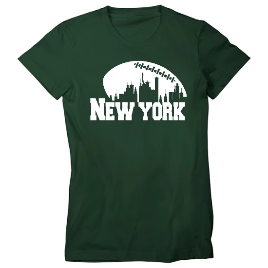 New York Jets Football Skyline Womens T-Shirt
