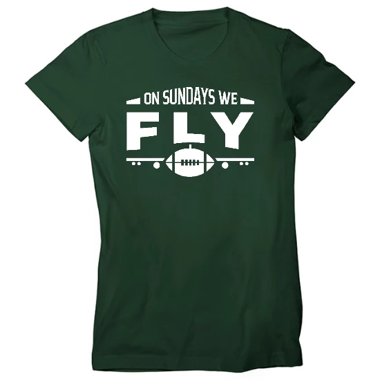 On Sundays we Fly! Womens T-Shirt 01