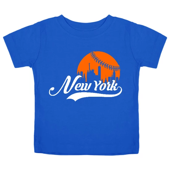 New York Baseball Skyline Kids T-Shirt