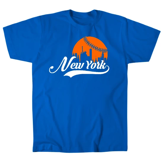 New York Baseball Skyline Mens T-Shirt