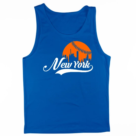 New York Baseball Skyline Mens Tank Top