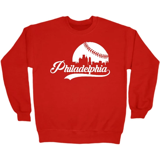 Philadelphia Baseball Skyline Crewneck Sweatshirt