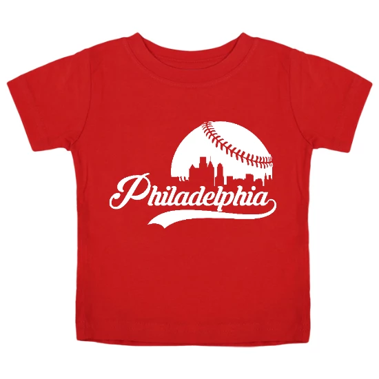 Philadelphia Baseball Skyline Kids T-Shirt