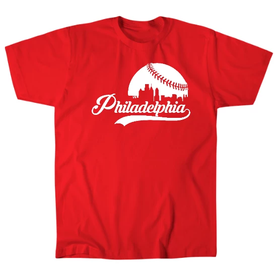 Philadelphia Baseball Skyline Mens T-Shirt