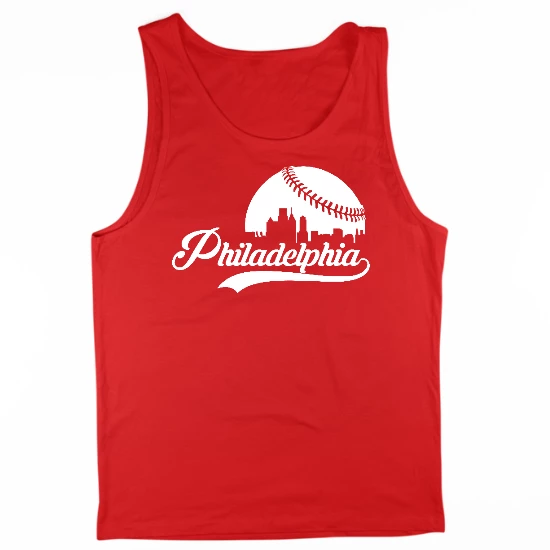 Philadelphia Baseball Skyline Mens Tank Top
