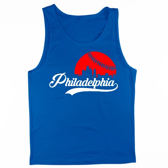 Philadelphia Baseball Skyline Mens Tank Top 01