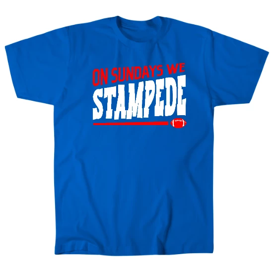 Buffalo Football Sunday Stampede Mens T-Shirt