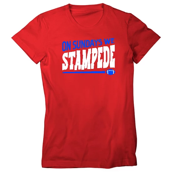 Sunday Stampede Buffalo Football Womens T-Shirt